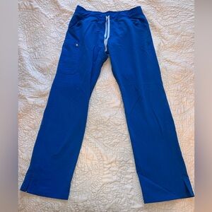 FIGS Women’s Royal Blue Kade Cargo Scrub Pants; Size L Tall